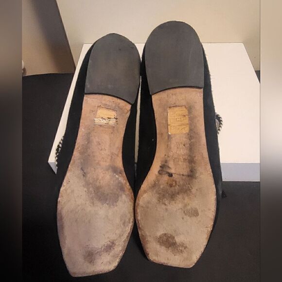 Furla "Bouganville" Blak Suede Laceup Ballet Flats Sz.7.5/38.5 Ret$295 w/Dustbag - Picture 8 of 16